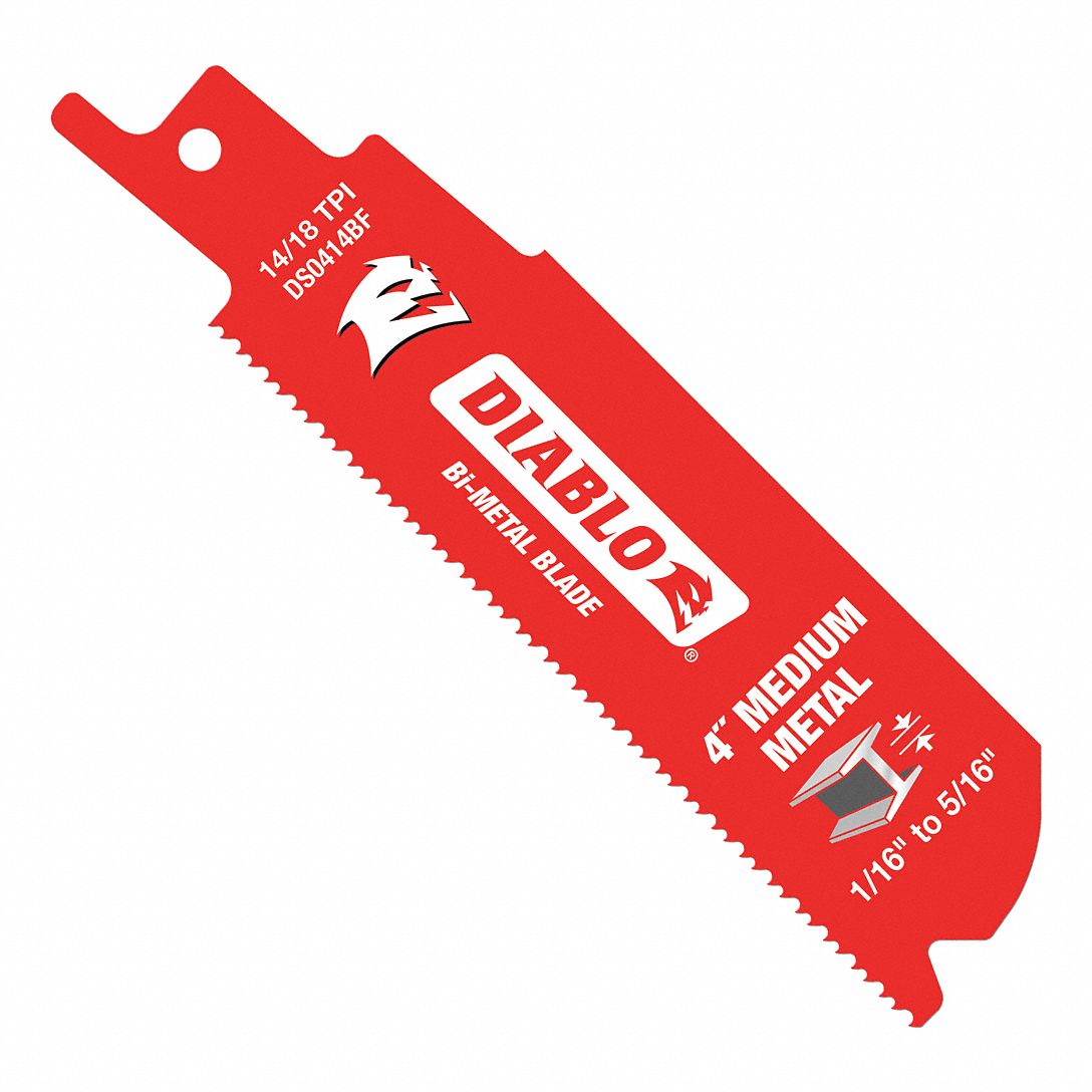 DIABLO, 14/18 Teeth per Inch, 4 in Blade Lg, Reciprocating Saw Blade