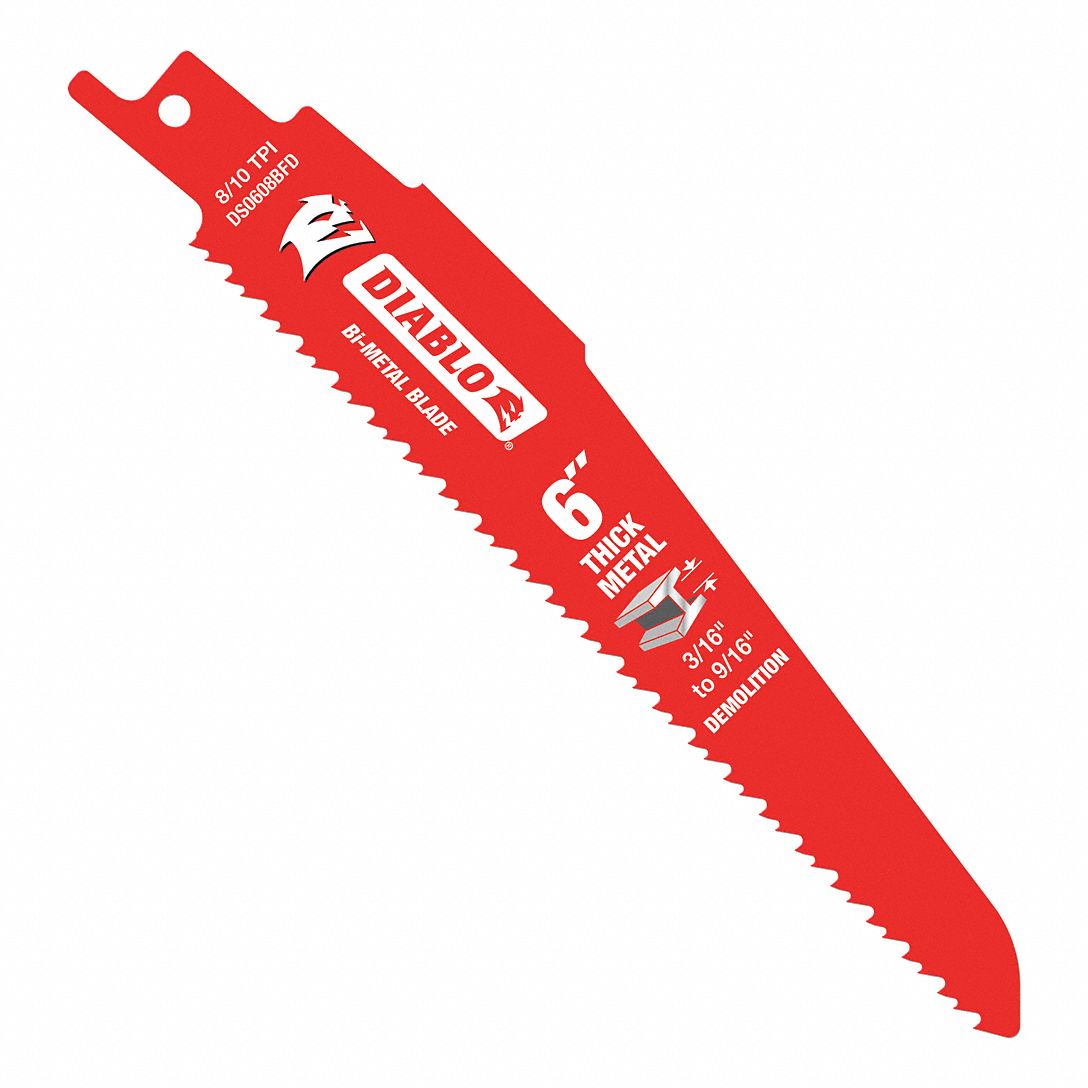 RECIPROCATING SAW BLADES,8/10 TEETH,PK5