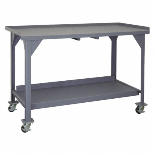 GRAINGER APPROVED Workbench, Steel, 30 in Depth, 40 in Height, 60 in