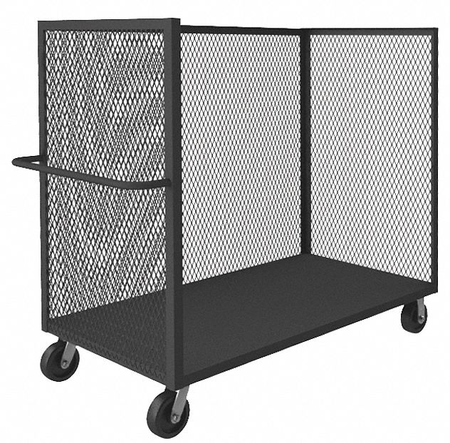 3-SIDED STOCK CART,14 GA.,2400 LBS. CAP.