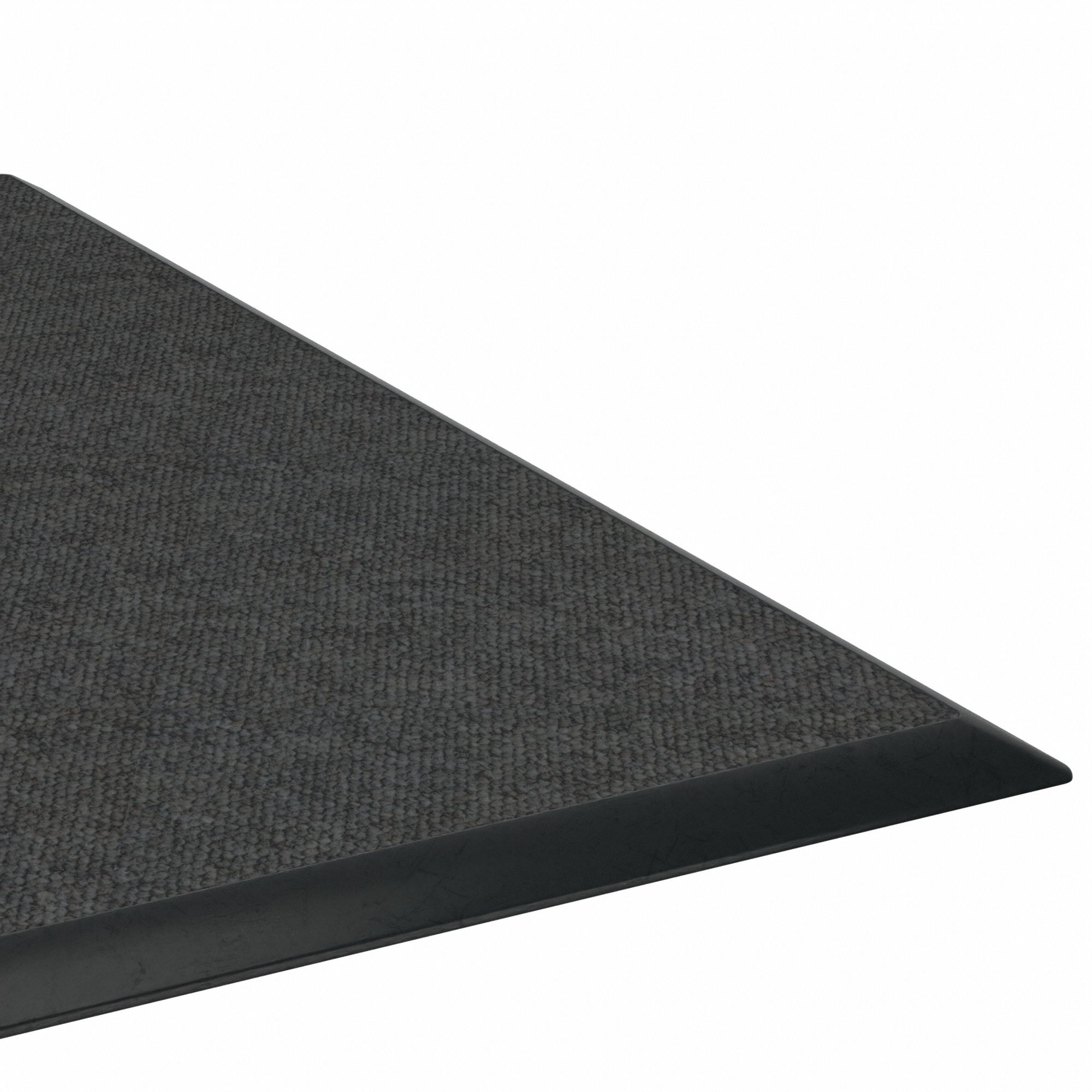 ENTRANCE MAT, CUT PILE, INDOOR, 4 X 6 FT, ⅜ IN THICK, NYLON/VINYL, BEVELED EDGE, BLACK