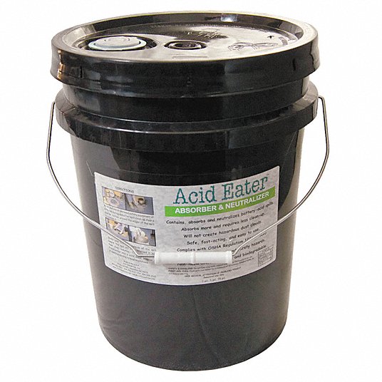 Acid Neutralizer: 5 gal Volume Absorbed per Pkg., 30 lb Wt, Pail, Acids, Acid Eater