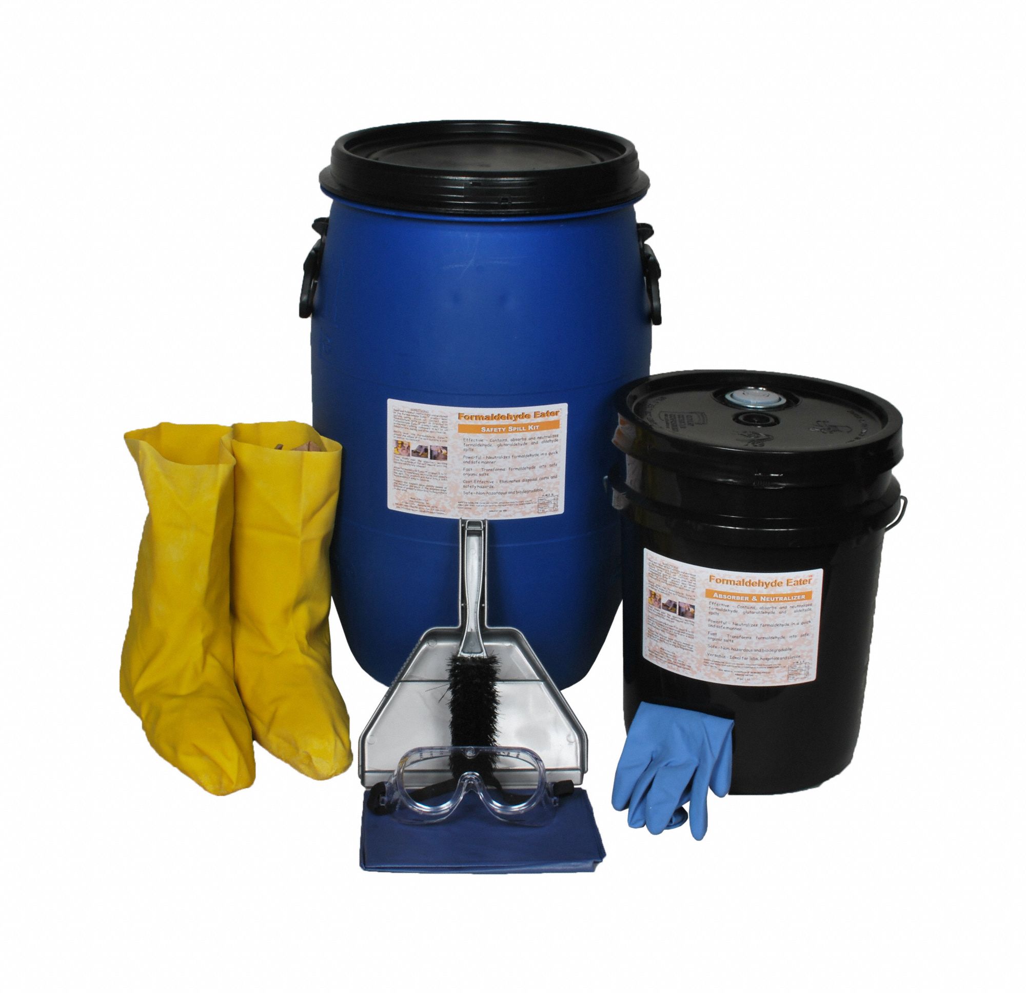 Spill Kit,  Fluids Absorbed Formaldehyde,  Container Type Bucket,  5 gal Container Capacity