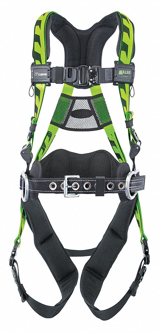 HONEYWELL MILLER Full Body Harness, 400 lb, Green 2XL/3XL 49Y419