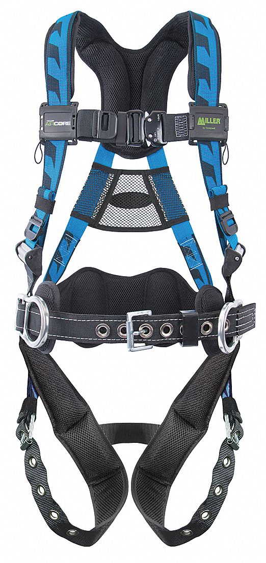 HONEYWELL MILLER Full Body Harness, 400 lb, Blue 2XL/3XL 49Y437ACA