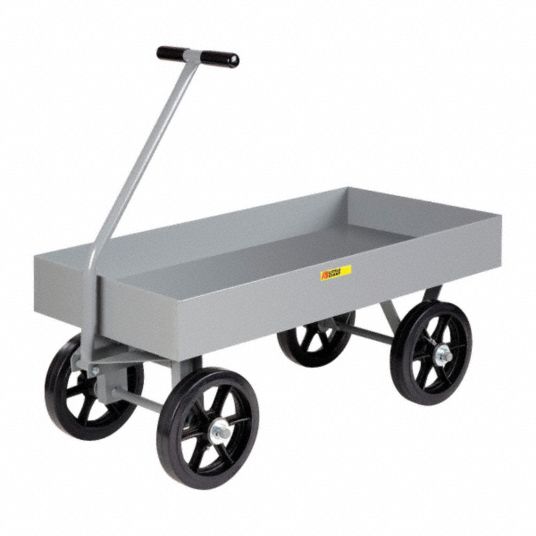 LITTLE GIANT Wagon Truck with Lipped Metal Deck, Solid, 3,500 lb Load