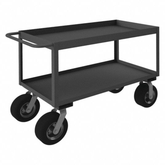 1,200 lb Load Capacity, 48 in x 24 in, Utility Cart with Deep Lipped ...