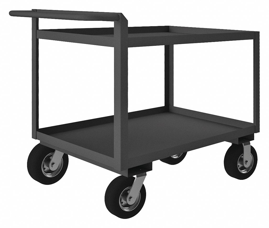 1,500 lb Load Capacity, 36 in x 24 in, Utility Cart with Lipped Metal ...