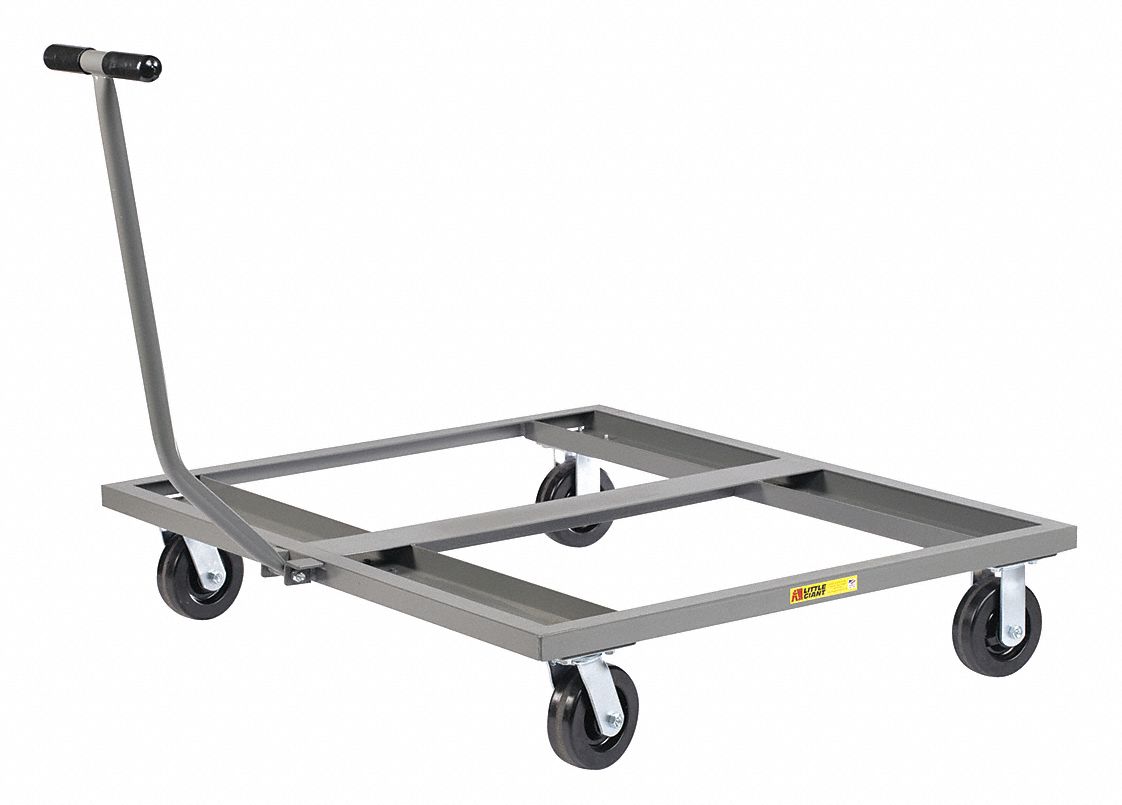 Little Giant Open Deck Steel Pallet Dolly With Handle 3 600 Lb Load Capacity 48 In X 40 In X 9 In 49y642 Pdt 4048 6ph Grainger