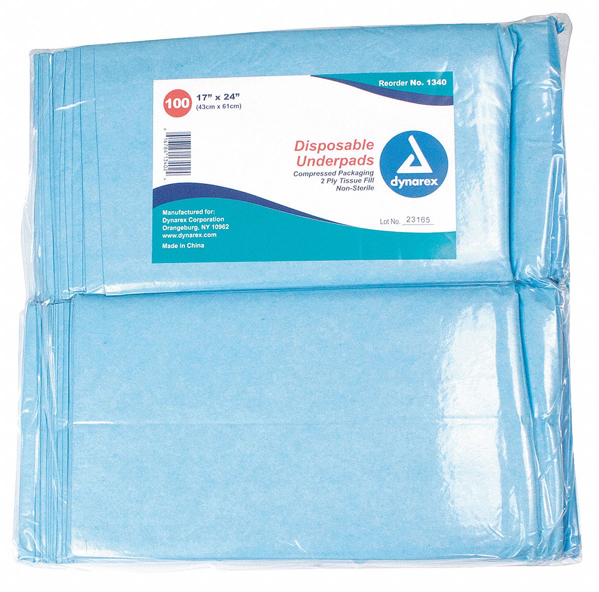 DYNAREX Disposable Underpads, 17 x 24 in, PK 300 49Y7161340 Grainger