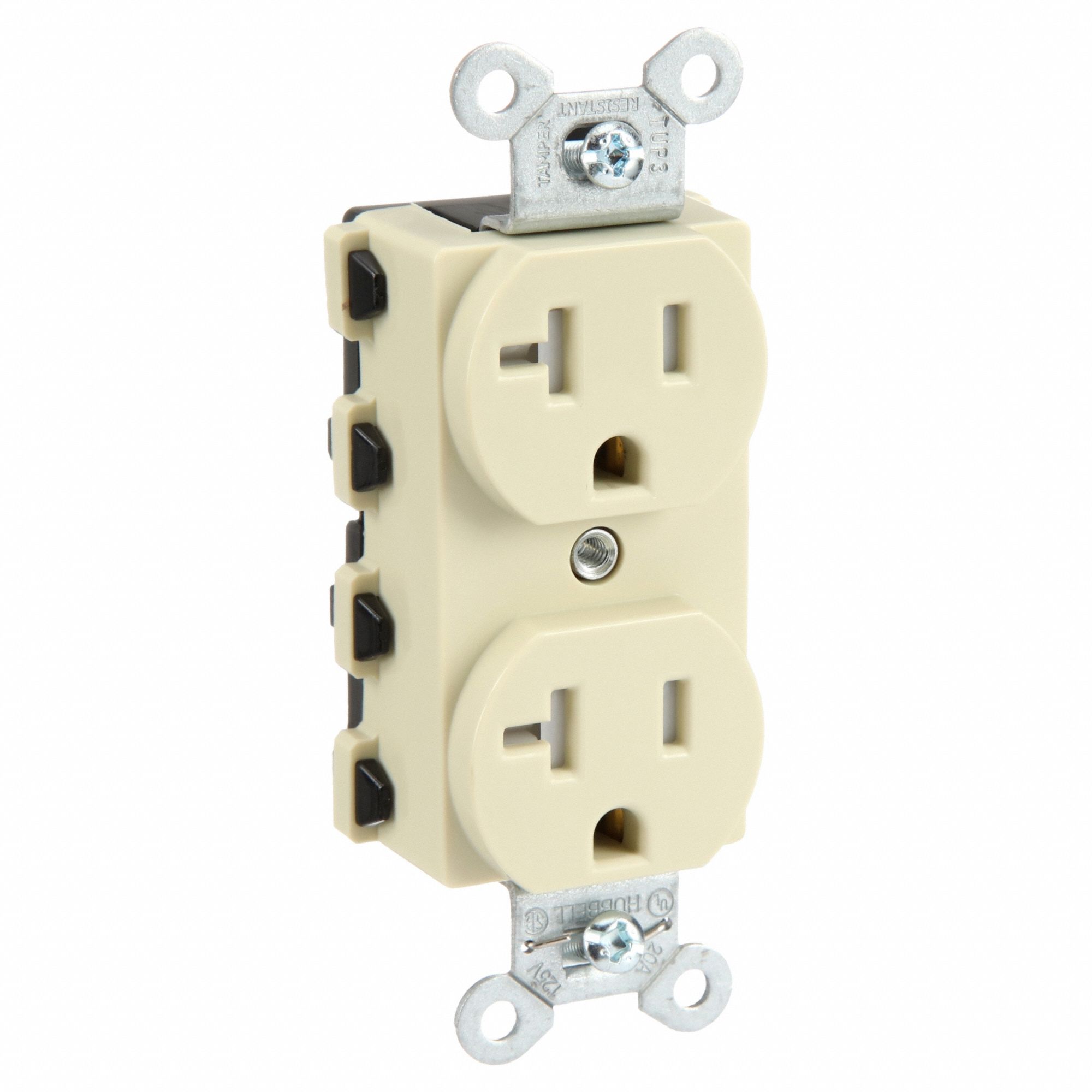 CONN SOL,PRISE DBL,20A/125V,INV,IV