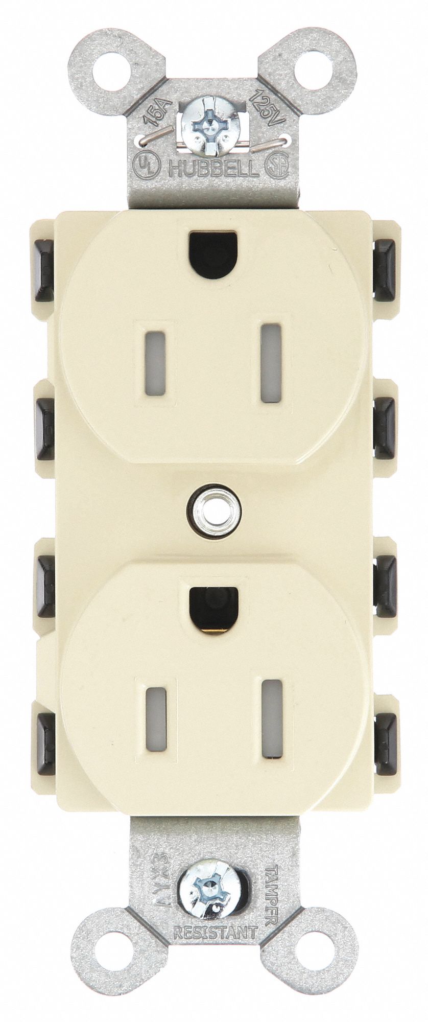 CONN SOL,PRSE DBL,15A/125V,INV,IV, ST2