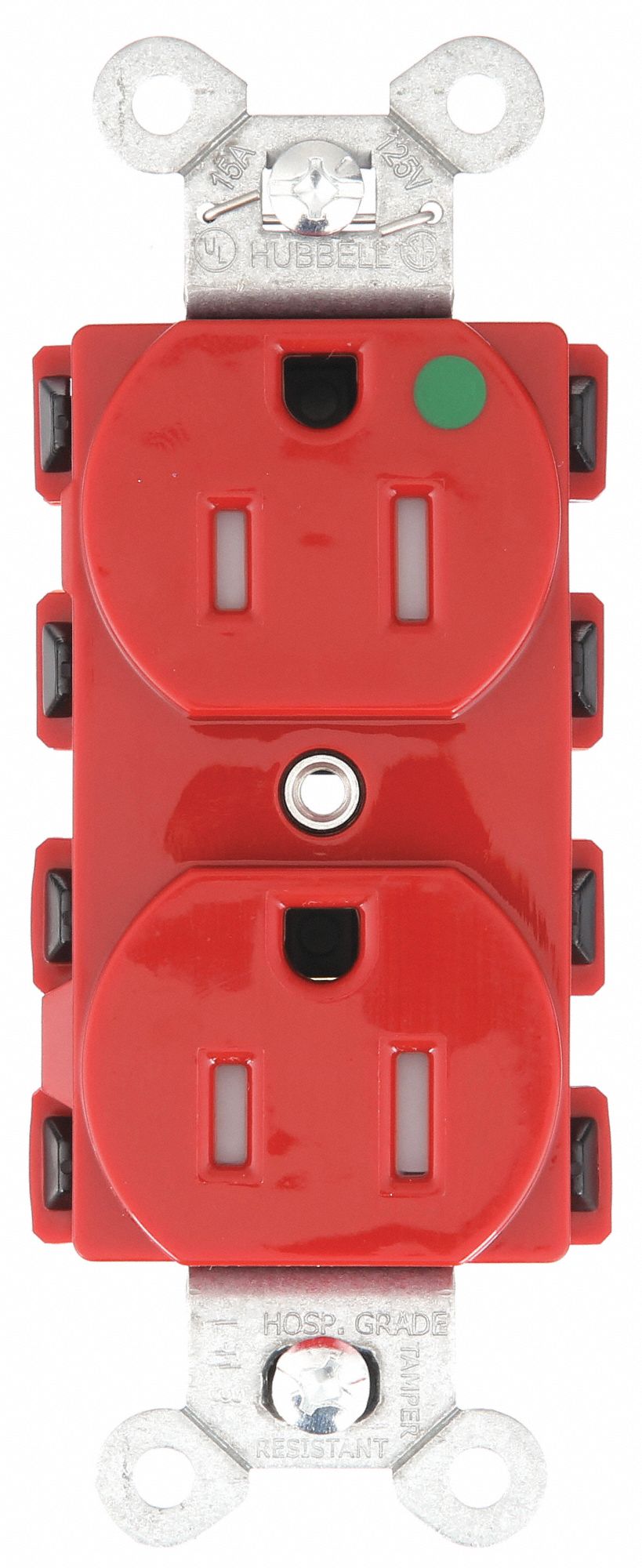 CONN SOL,PRSE DBL,15A/125V,INV,RG, ST2
