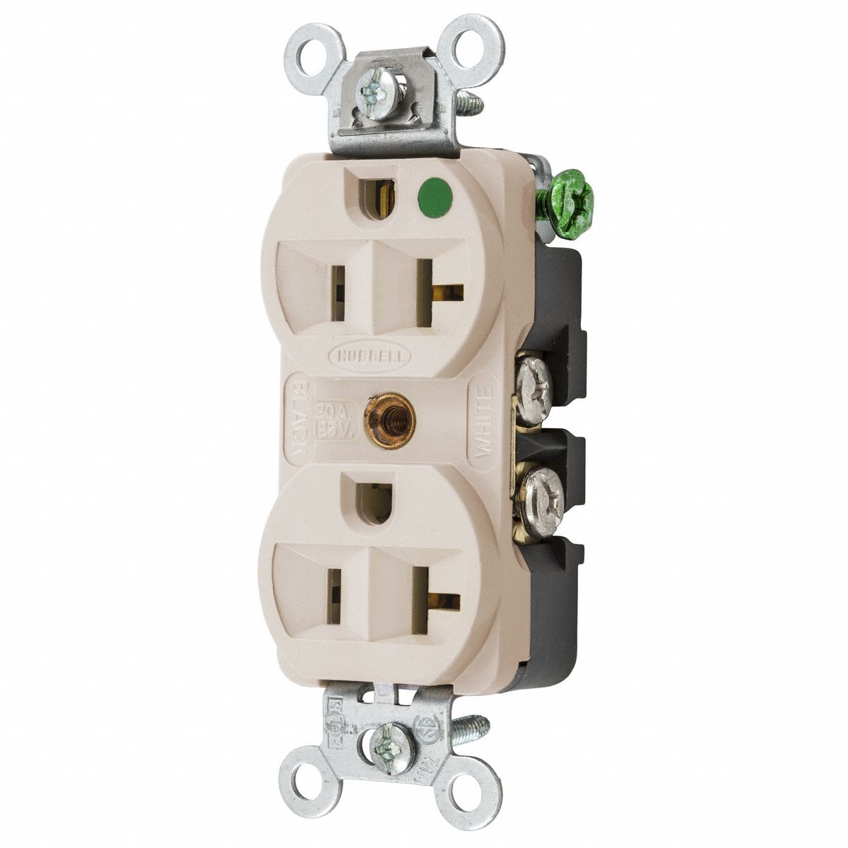 HUBBELL WIRING DEVICE-KELLEMS Receptacle: Heavy Use Hospital Grade, Std ...