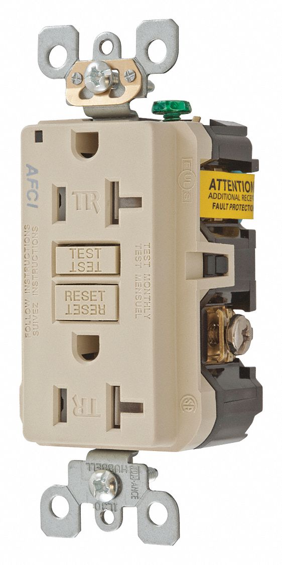 RECEPTACLE,20 A,IVORY,125V AC