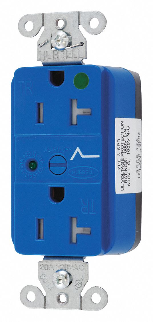 RECEPTACLE,BLUE,20 A,2P3W,BACK