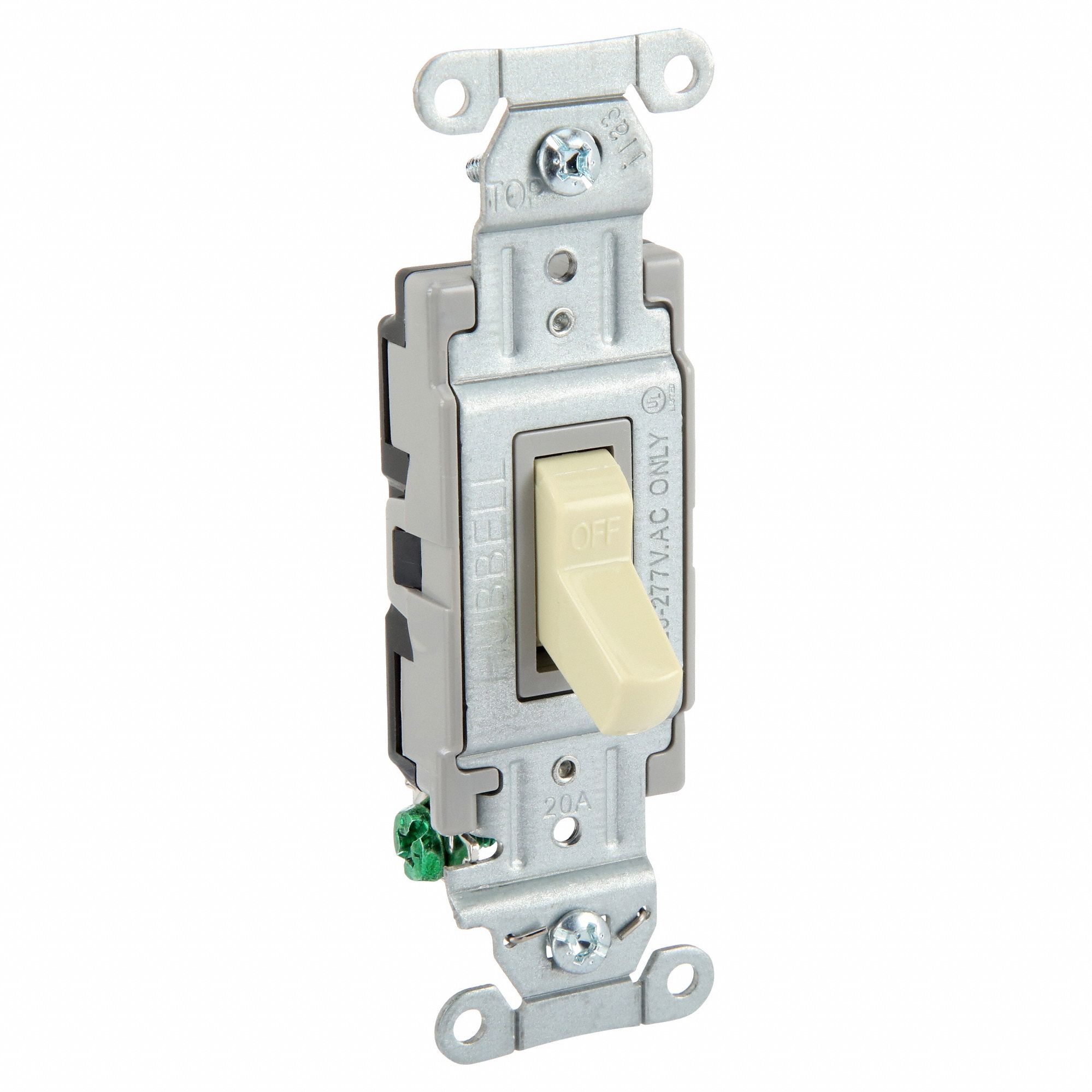 Toggle Switch, Single Pole, Wall Switch 49YL39CSB120I Grainger