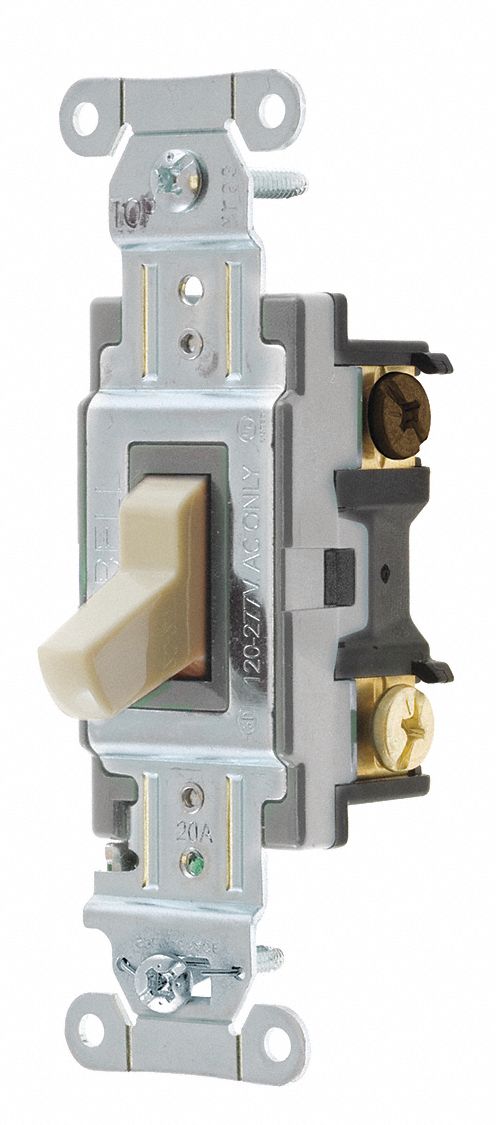 WALL SWITCH,IVORY,20 A,TOGGLE