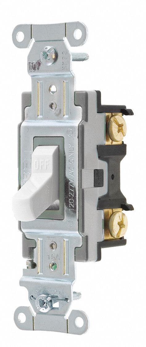 WALL SWITCH,WHITE,15 A,TOGGLE