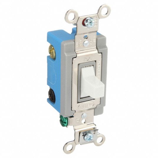 Toggle Switch, Single Pole/Double Throw, Wall Switch - 49YL59|HBL1556W ...