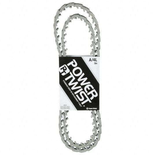 POWERTWIST STANDARD Link V-Belt: Powertwist Std, 4L/A, 5 ft Outside Lg, 1/2  in Top Wd, 1/2 in Thick