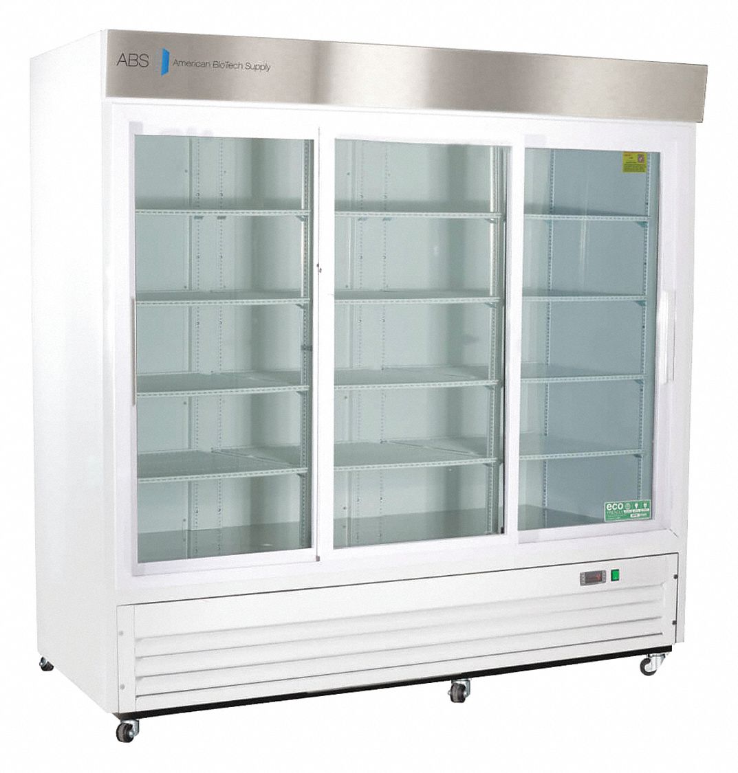 Refrigerator: 69 cu ft, Upright, 1°C to 10°C, 33 1/4 in Overall Dp, 3 Doors