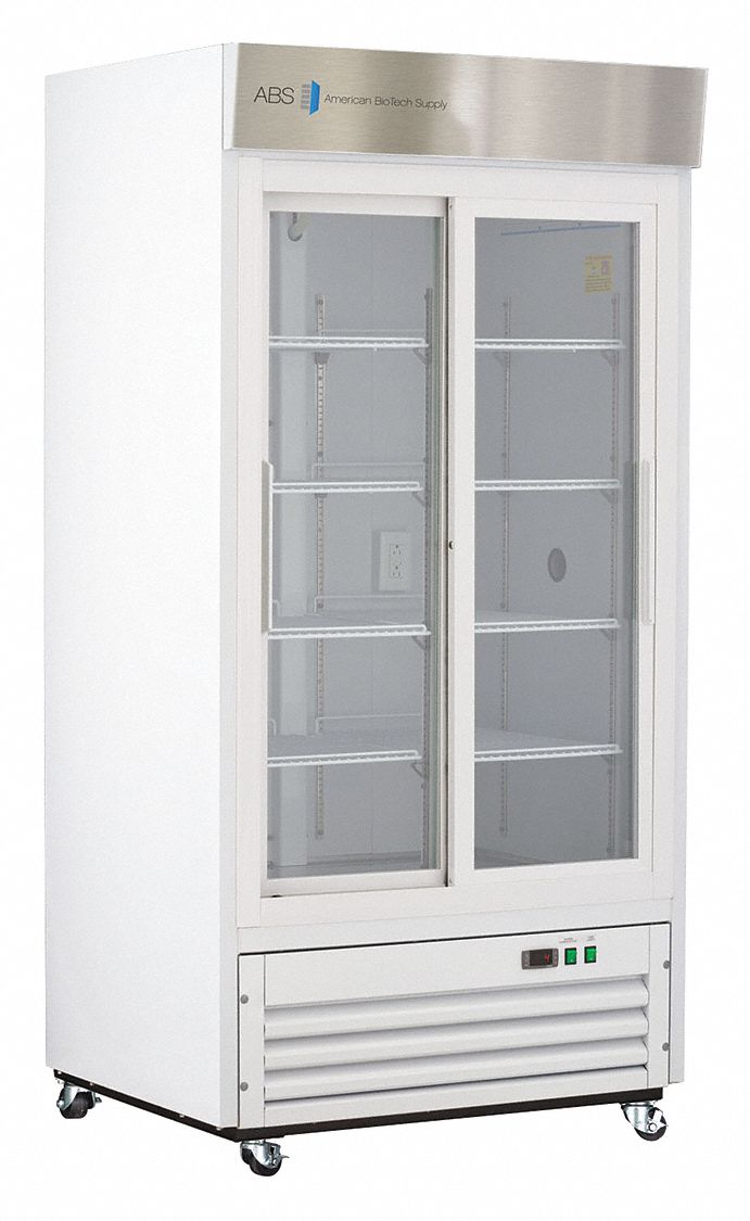 Refrigerator: 33 cu ft, Upright, 1°C to 10°C, 33 1/4 in Overall Dp, 2 Doors