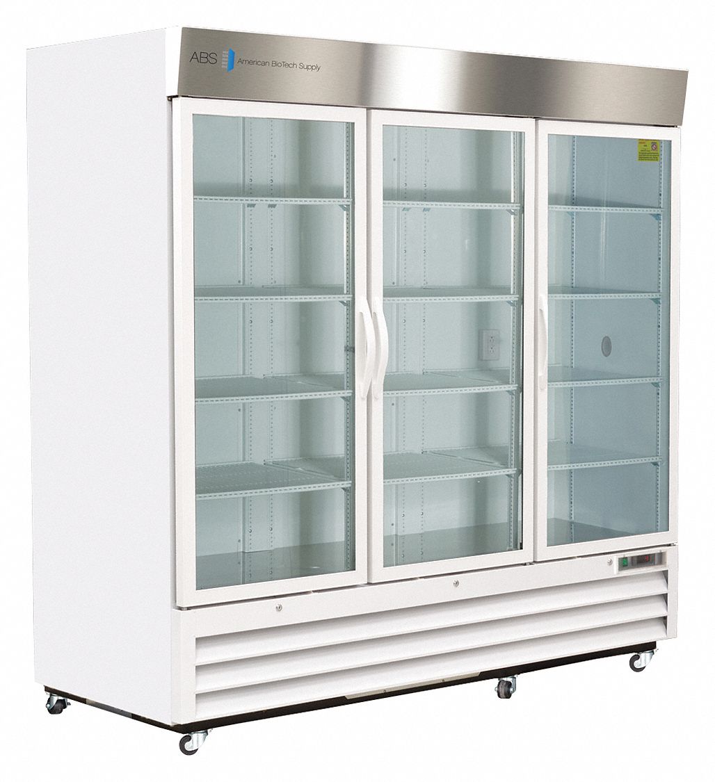 Refrigerator: 72 cu ft, Upright, 1°C to 10°C, 34 in Overall Dp, Swing Glass