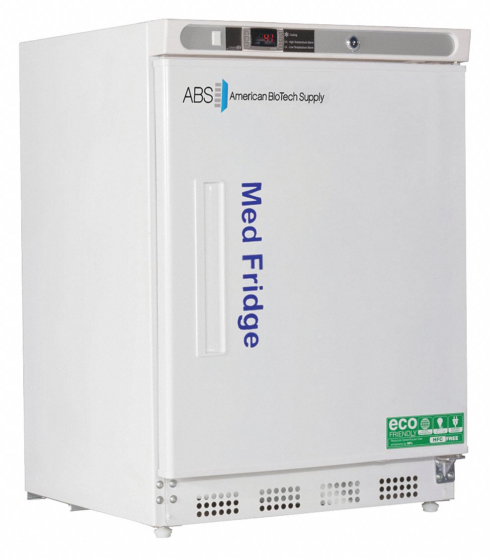 Lab Refrigerator: 4.6 cu ft, Undercounter, 2°C to 7°C, 24 1/2 in Overall Dp