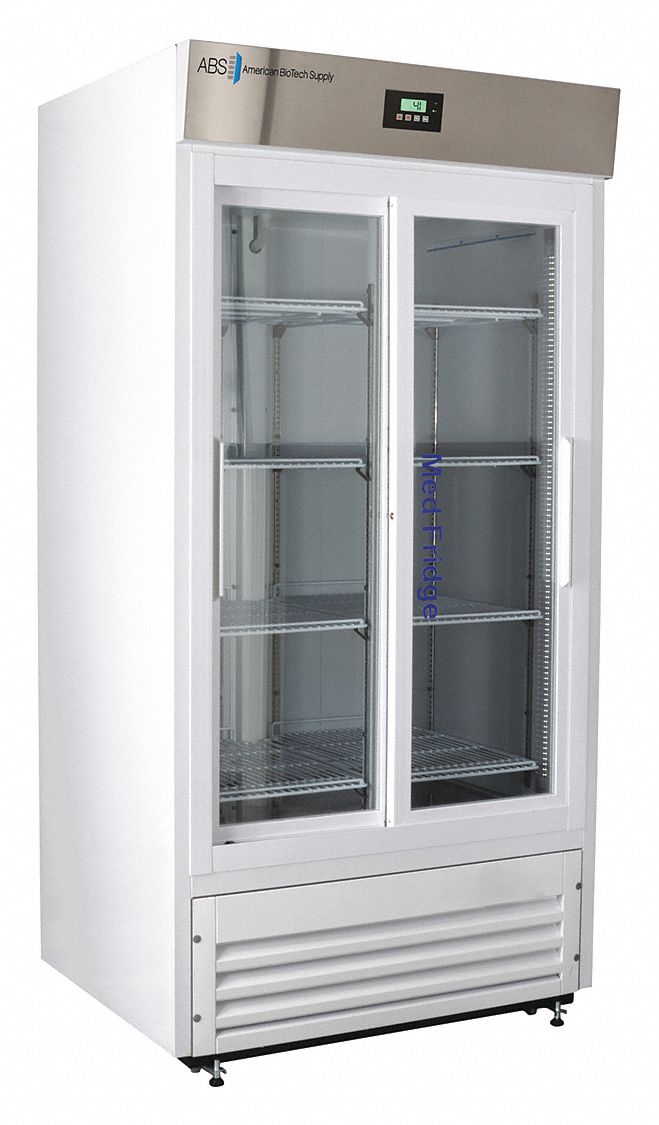 Refrigerator: 33 cu ft, Upright, 2°C to 7°C, 33 1/4 in Overall Dp, 2 Doors