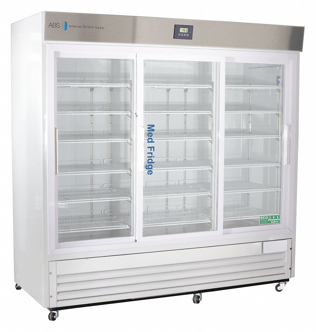 Refrigerator: 69 cu ft, Upright, 2°C to 7°C, 33 1/4 in Overall Dp, 3 Doors