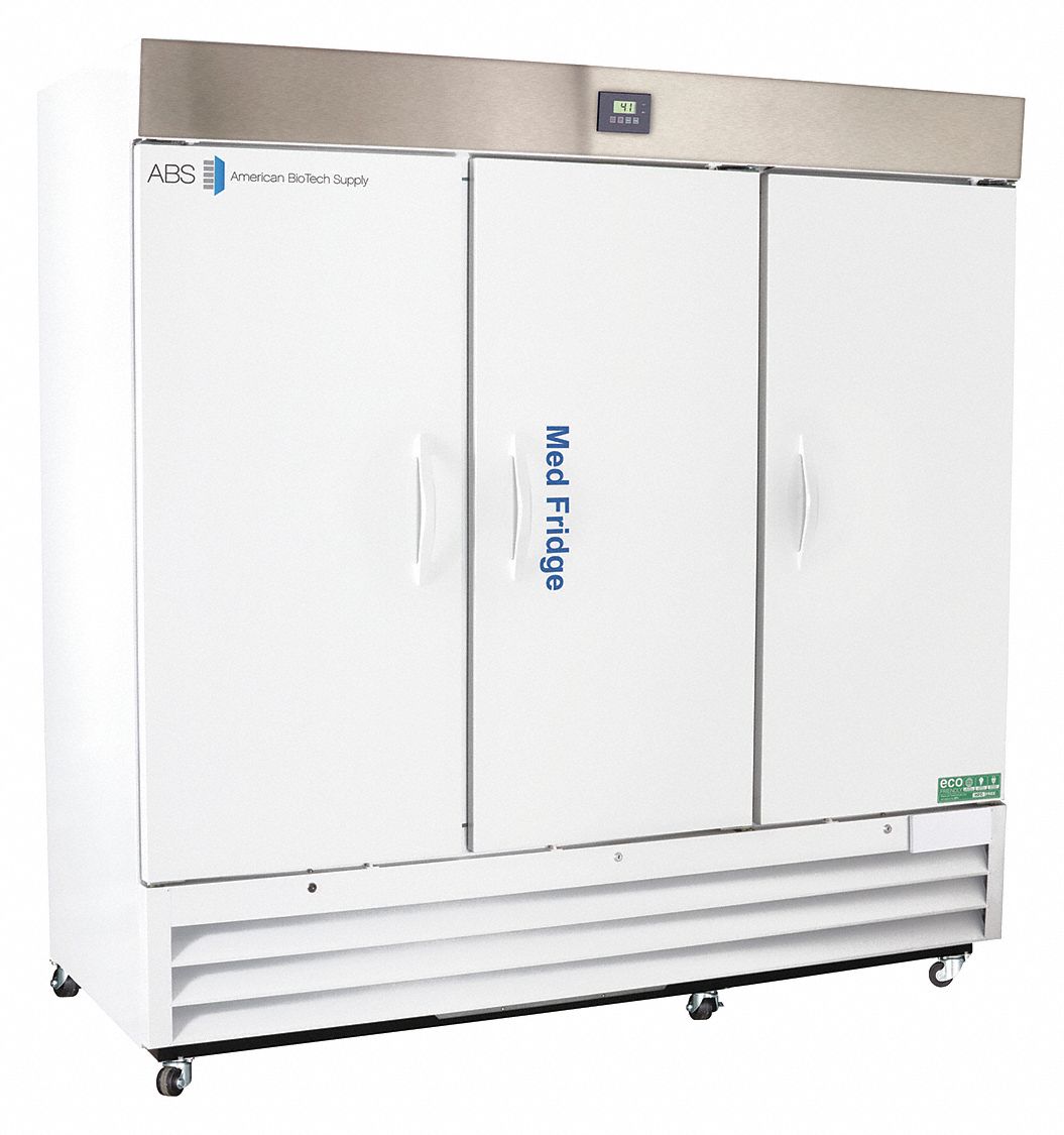 Refrigerator: 72 cu ft, Upright, 2°C to 7°C, 34 in Overall Dp, Swing Solid