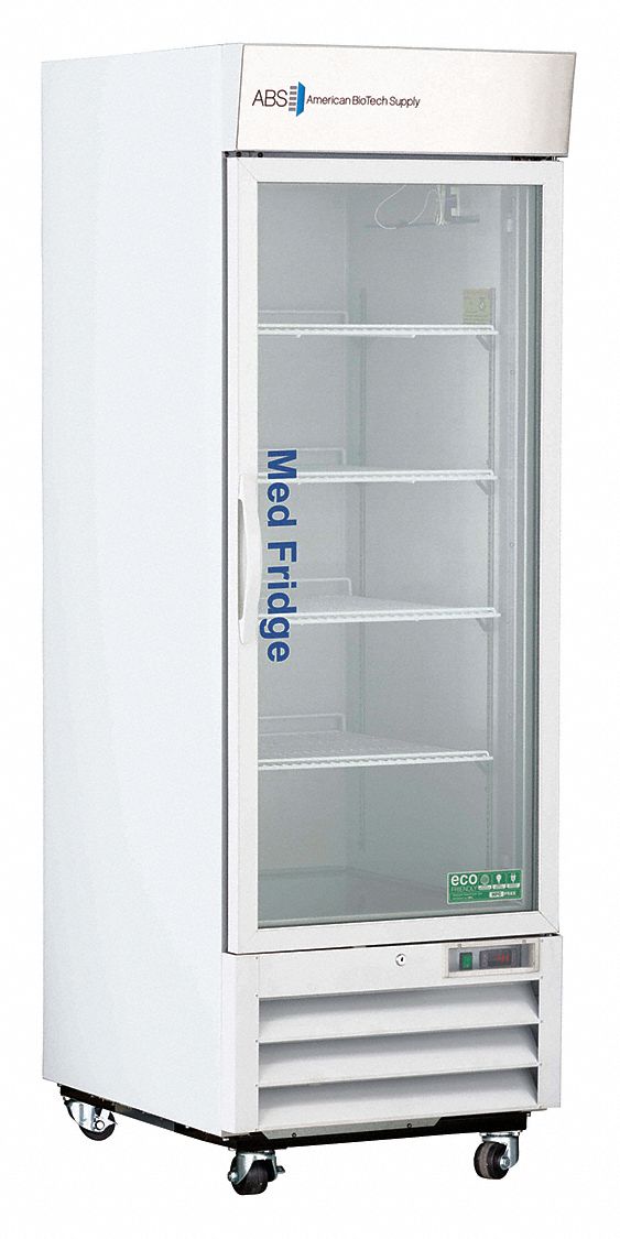 Pharmacy Refrigerator: 23 cu ft, Upright, 2°C to 7°C, 34 3/4 in Overall Dp