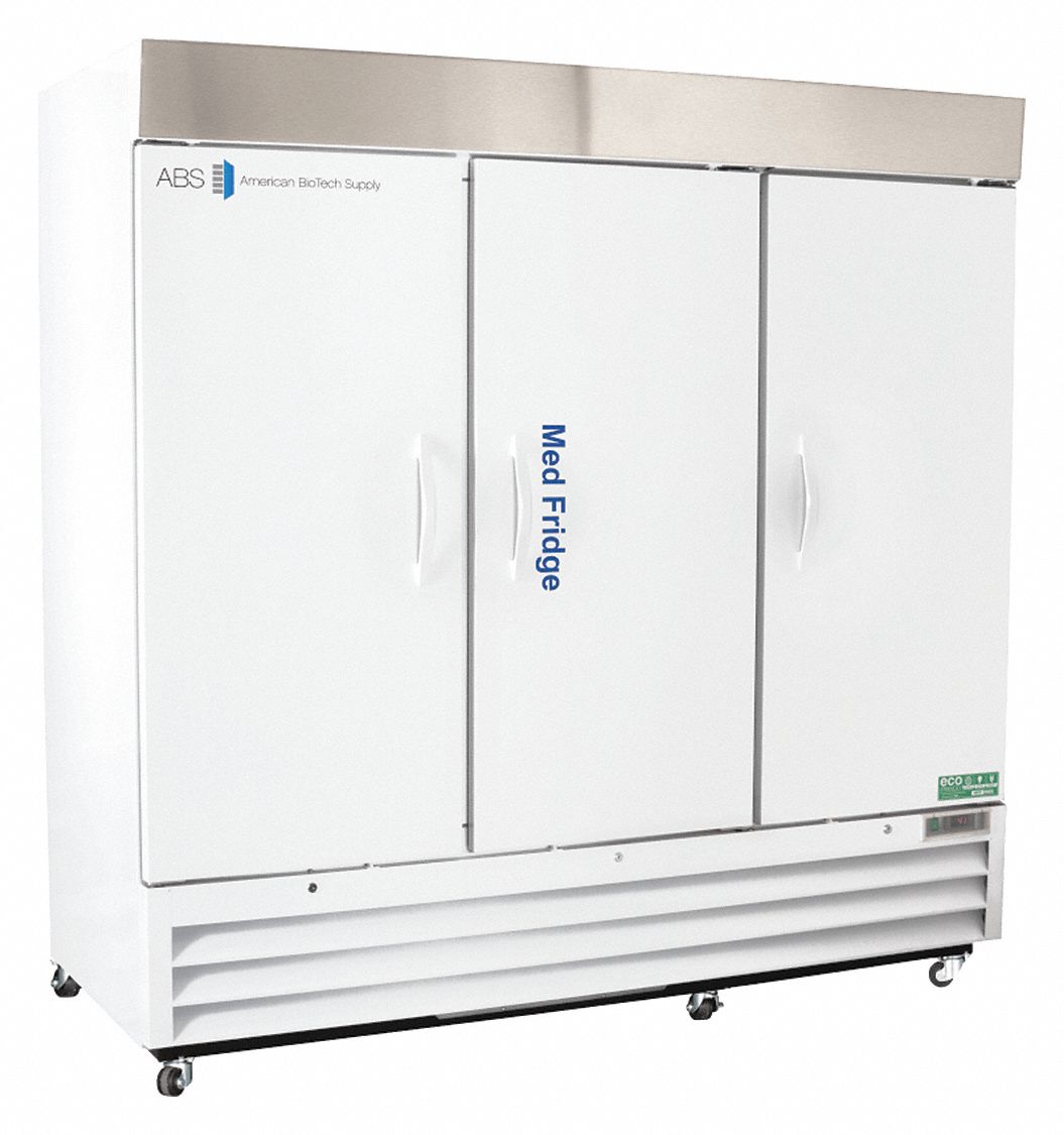 Refrigerator: 72 cu ft, Upright, 2°C to 7°C, 34 in Overall Dp, Swing Solid