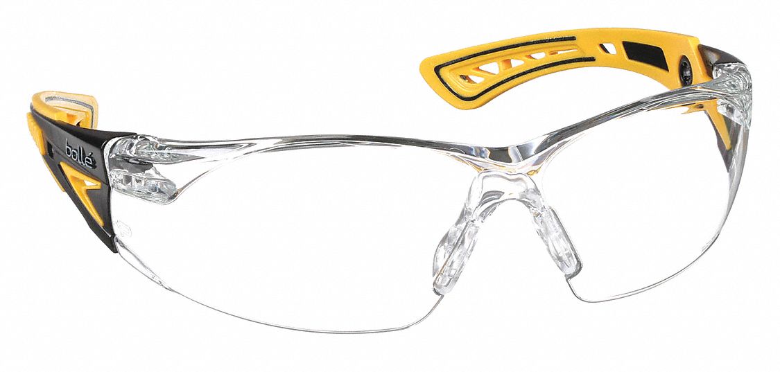 SafetyGlasses, Clear, Platinum, Blk/Ylw