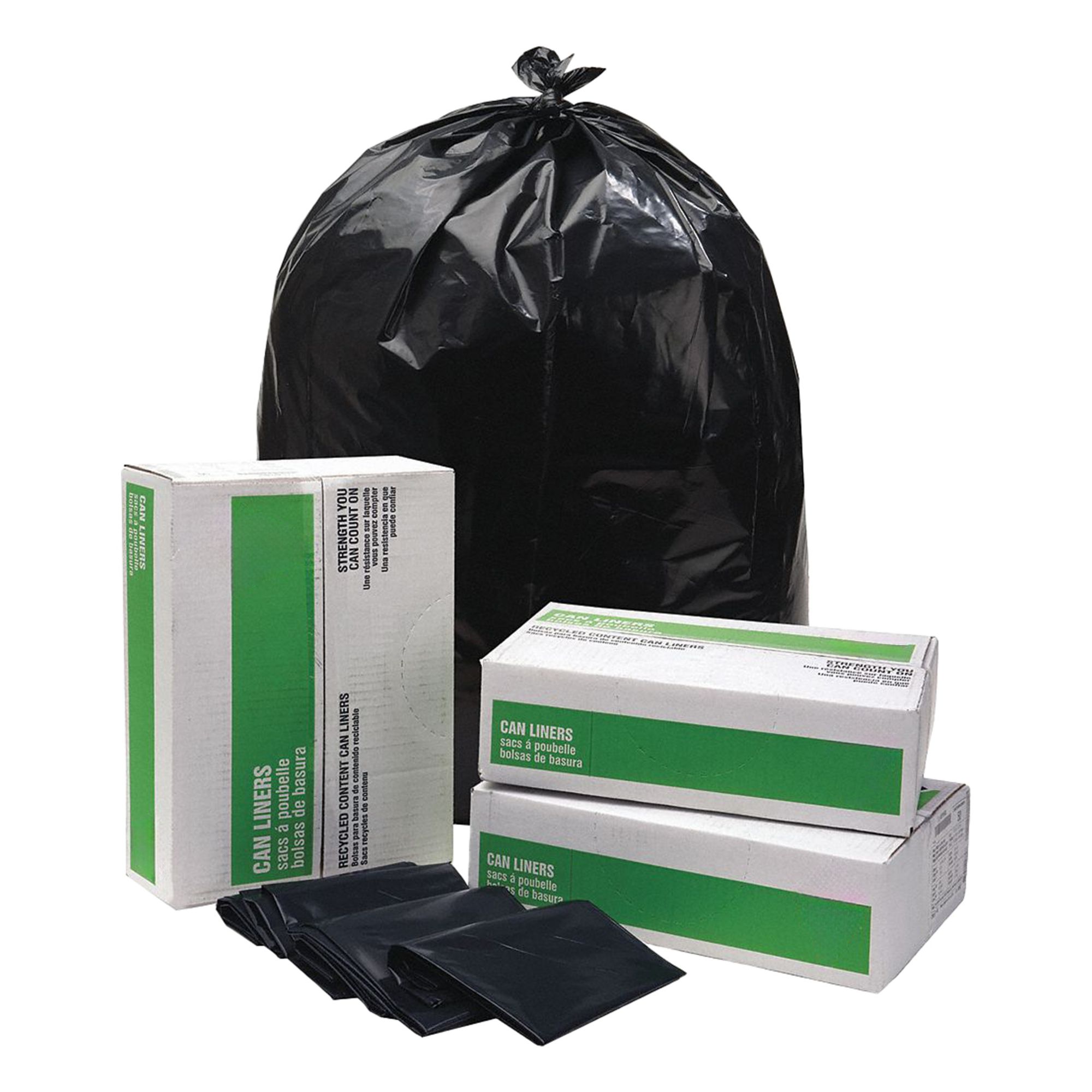 Recycled Trash Bags Blk PK50