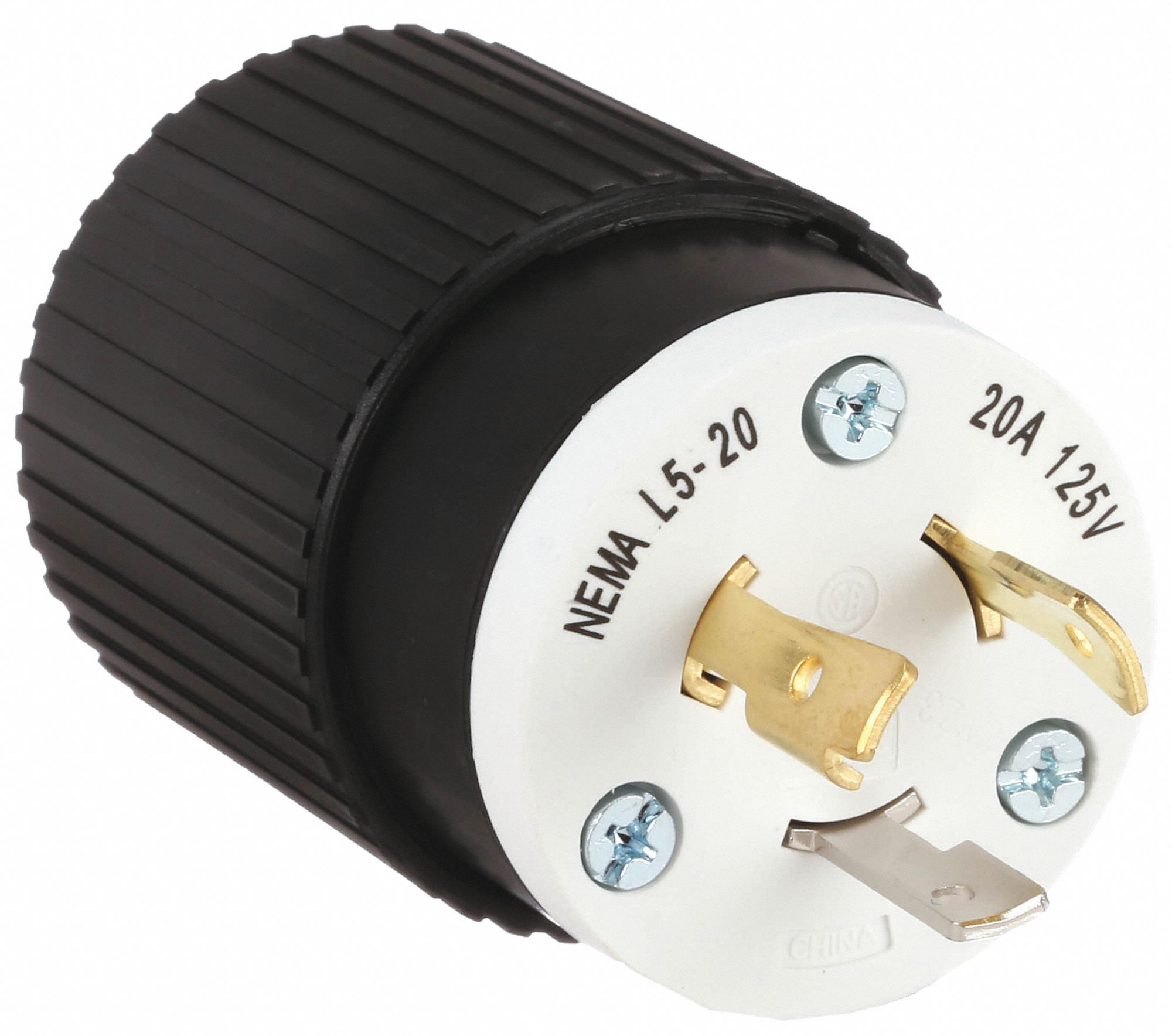L5-20P, 125V AC, Locking Plug - 49YX22|70520NP - Grainger