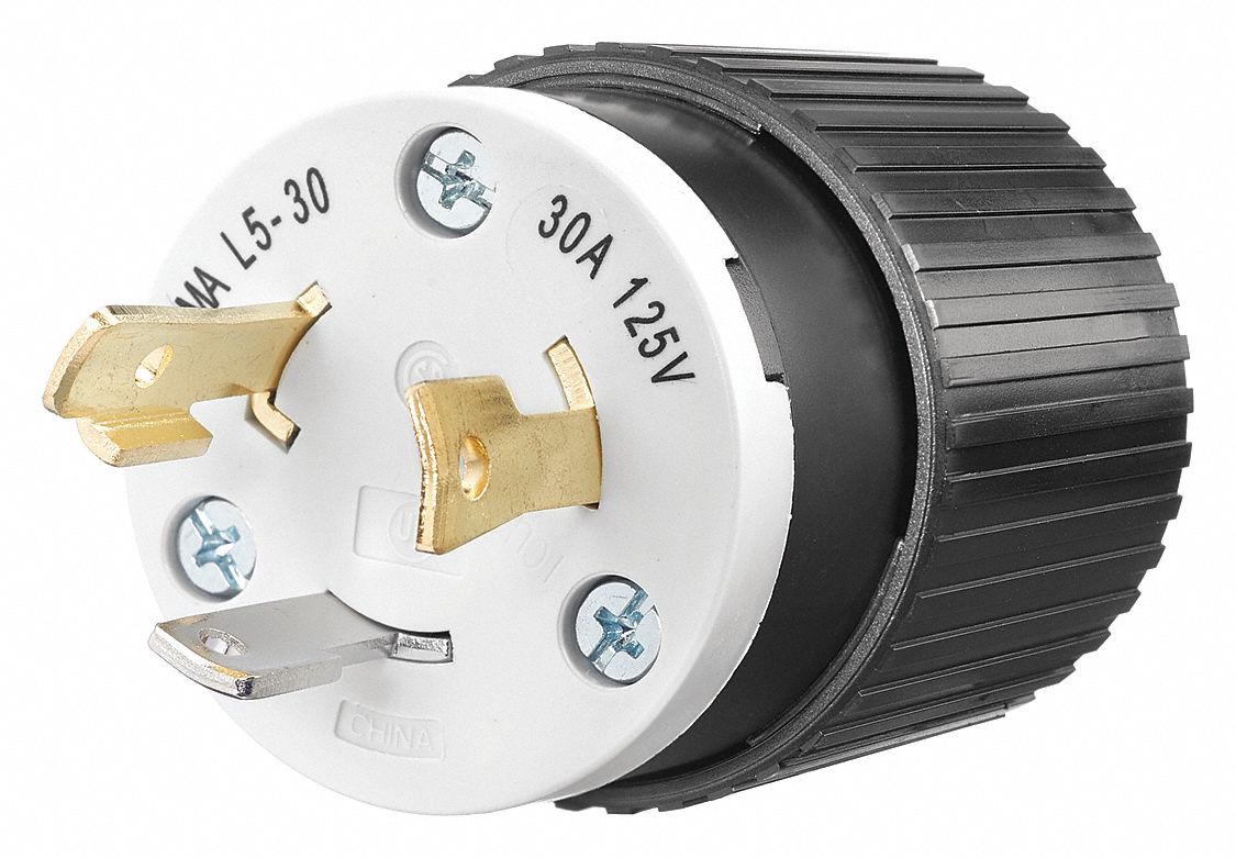 FICHE VERR, NR/BLNC, 125VCA, 2,0HP, 30A