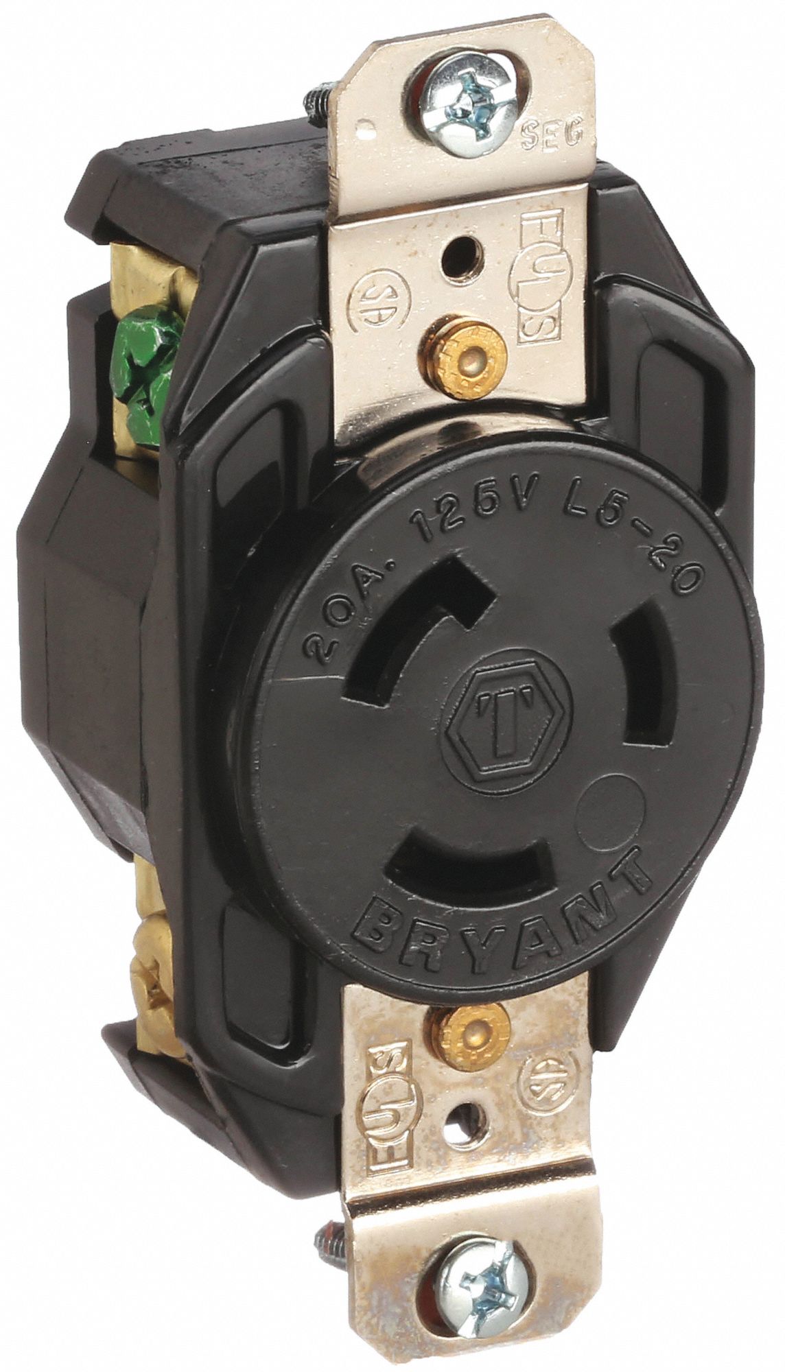 RECEPT VERR, NR, 125 V CA, 1 HP, 20 A