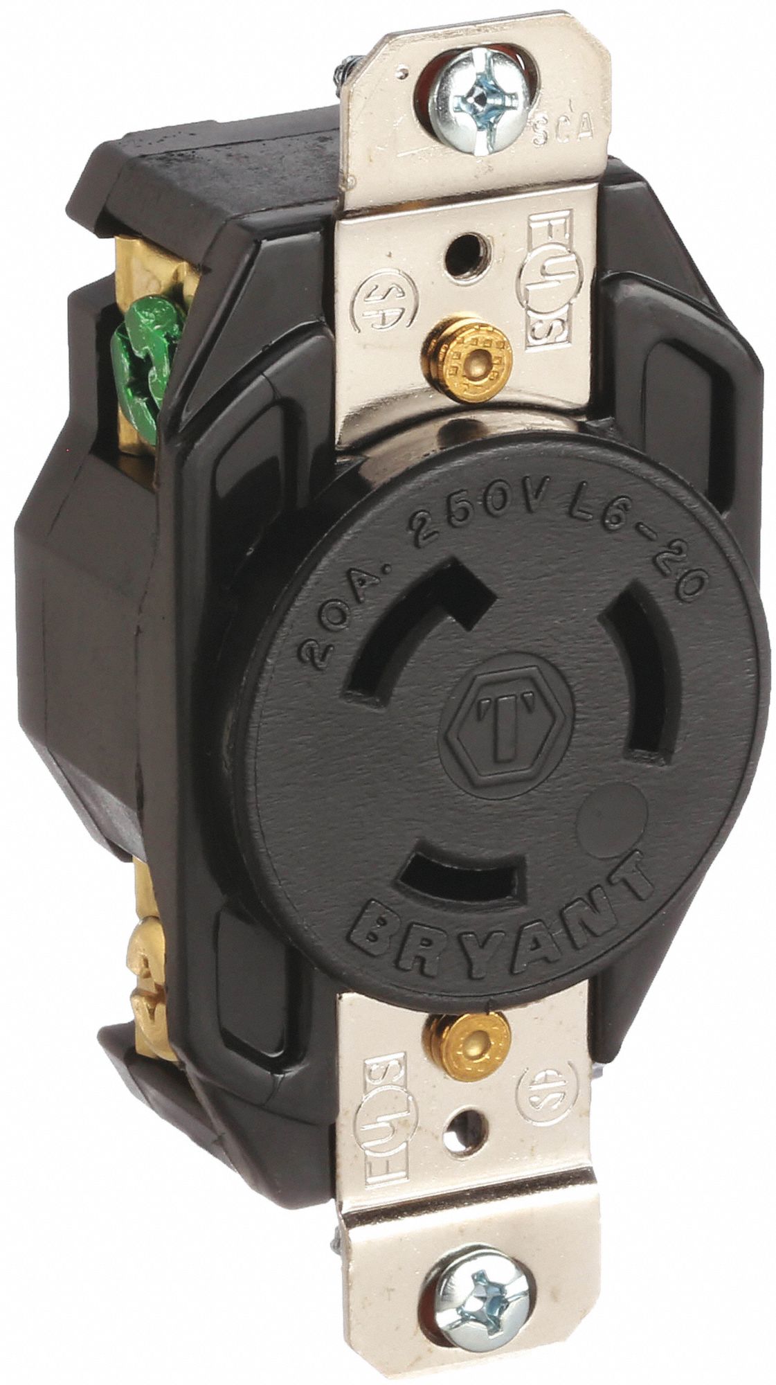 L620R, 20 A, Locking Receptacle 49YX5470620FR Grainger