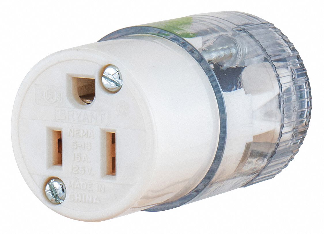BLADE CONNECTOR,TRANSPARENT,15 A,HOSPTAL