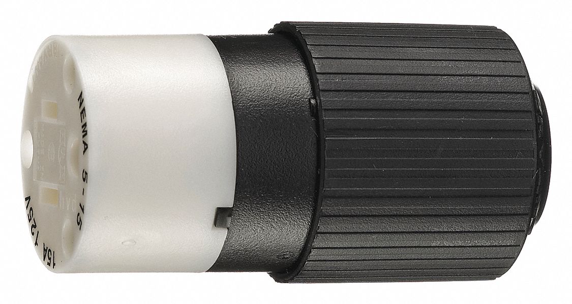 BLADE CONNECTOR,BLK/WHT,15 A,INDUSTRIAL