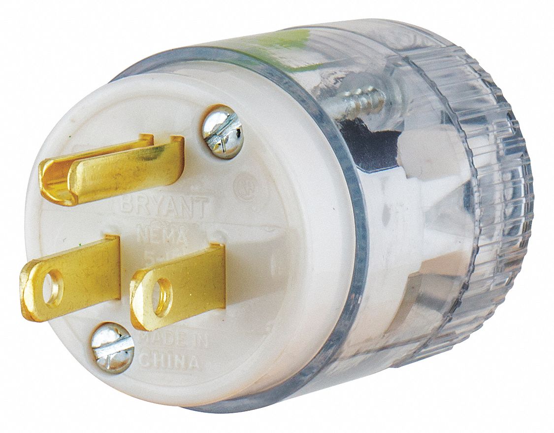 STRAIGHT BLADE PLUG,TRANSPARENT,0.5 HP