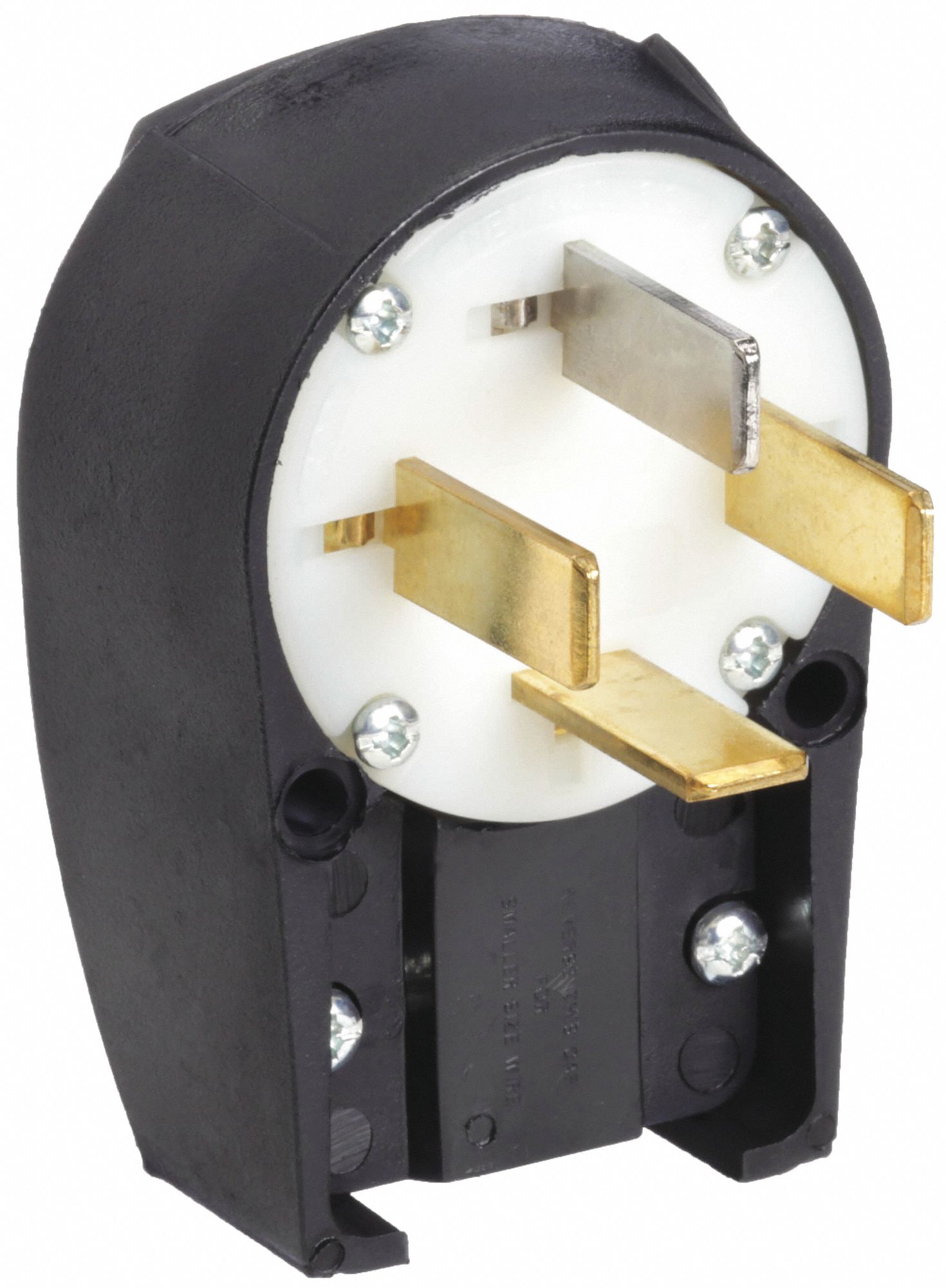 ANGLE STRAIGHT BLADE PLUG,BLACK/WHITE