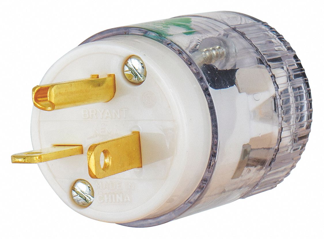 STRAIGHT BLADE PLUG,TRANSPARENT,1.0 HP