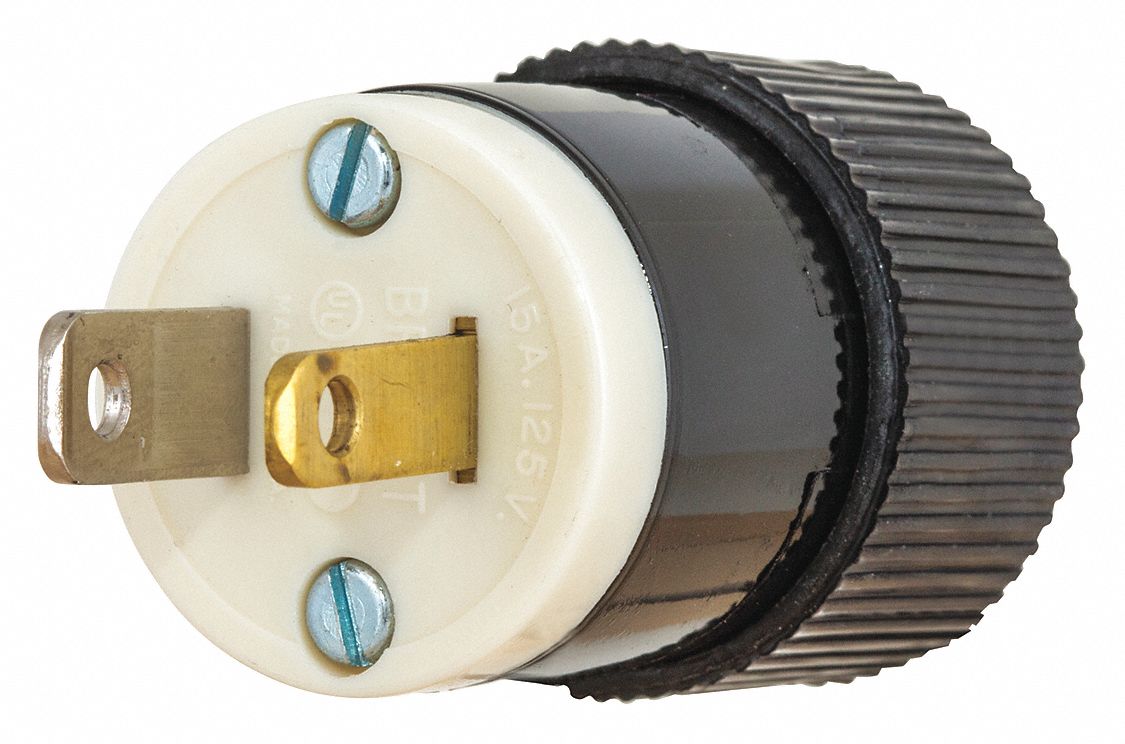 BLADE PLUG,BLACK/WHITE,0.5 HP,125V AC