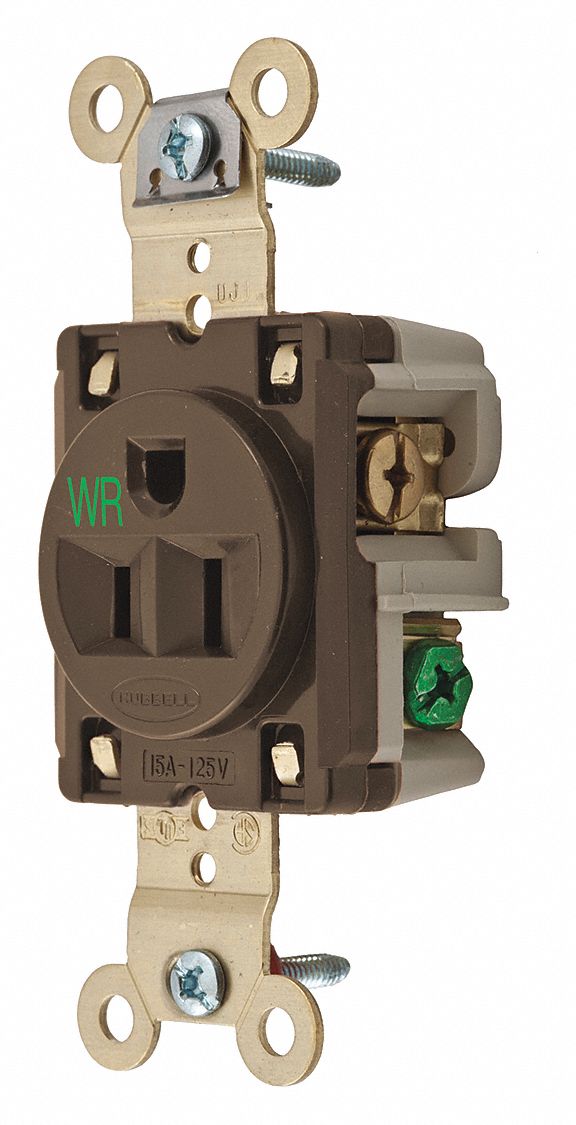 RECEPTACLE,NYLON,0.5 HP,2 POLES,3 WIRES
