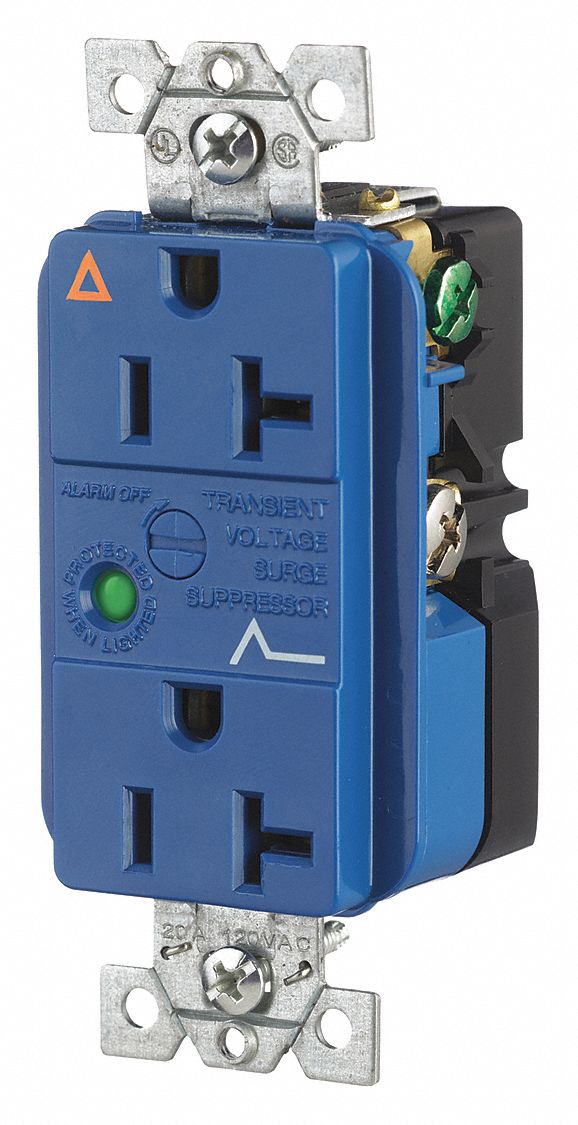 RECEPTACLE,BLUE,NYLON,1.0 HP,125V AC
