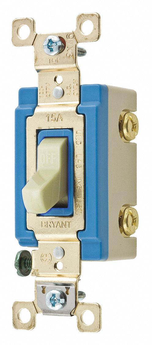 ILLUMINATED WALL SWITCH,IVORY,15A