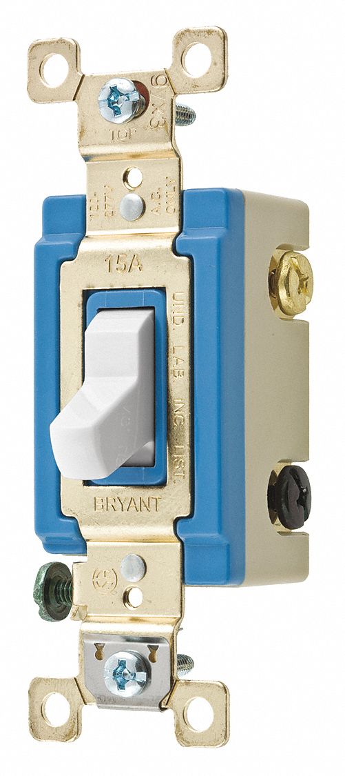 BRYANT Wall Switch, 4Way, Maintained, Toggle 49YZ584804W Grainger